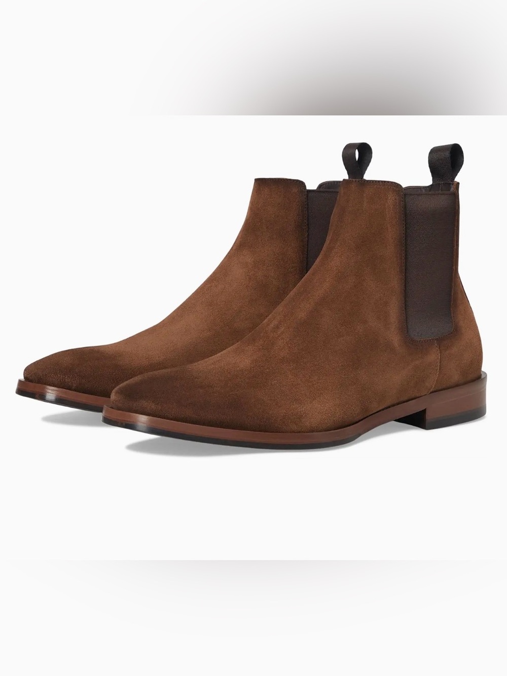 To Boot New York Christophe Suede Chelsea Boot, Chocolate Brown, Men’s Size 10